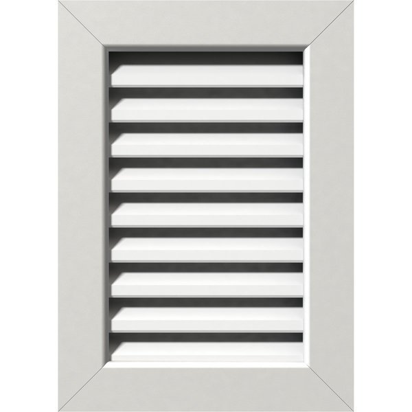 Ekena Millwork Vertical Gable Vent Functional, PVC Gable Vent w/ 1" x 4" Flat Trim Frame, 22"W x 32"H GVPVE22X3201FUN